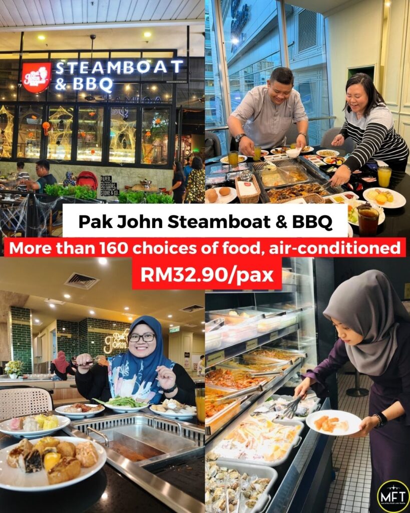 with more than 160 choices of halal food, Pak John Steamboat & BBQ is only at RM32.90 per pax.