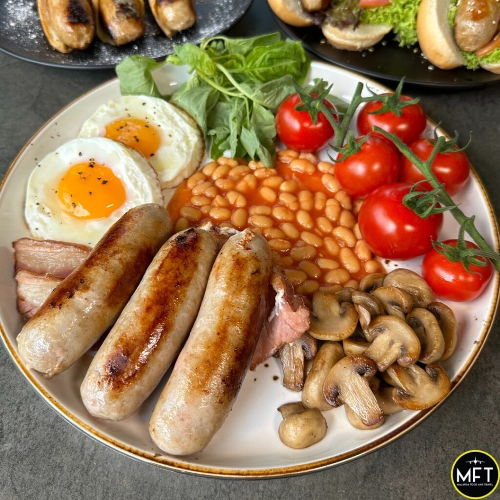 English breakfast in KL with recipes using Edwards of Conwy products from @themeatexperts Grocery